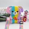 Bolsa de Monedas de Silicona Bolso Cruzado Infantil Bolsa de Silicona de Conejo Niñas de Moda Almacenamiento Billetera para Monedas Impermeable Portátil Mini
