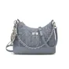 Bolso Elegante para el Trabajo 2026 Primavera Nuevo Bolso Cruzado de un Solo Hombro de Mezclilla para Mujer con Cadena, Bolso Cruzado de Hombro de Moda Tendencia