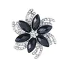 Broche de Flor de Vidrio Negro Personalizado y Creativo, Elegante y Único Estilo Fresco para Chaqueta de Traje, Accesorios para Abrigo Corsage