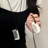 Collar Peine de Plata Estilo Ouni Girasol para Mujer Diseño de Nicho Cadena Larga de Suéter Hip-Hop Accesorio de Cuello Halter