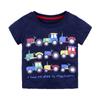Roupas Infantis Verão 2026 Camisetas de Manga Curta para Meninos Pequenos, Exportação Atacado Tops Infantis, Camisetas Básicas Tendência de Desenho Animado