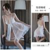 Ropa interior sexy con escote en V profundo, una generación de tentación capilar, perspectiva completa, traje de pasión, pijama sexy con abertura frontal, tirantes para mujer