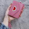 Monedero de Color Sólido con Borla de Frutas y Verduras Shein 70% de descuento Cartera Estilo Ins Cartera para Mujer Portatarjetas de Estudiante Cartera Delgada