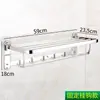 Estante para Toallas sin Taladro Acero Inoxidable Almacenamiento para Baño Estante para Toallas de Baño Barra de Ganchos para Baño Estante para Inodoro Pared Descuento