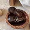 Zapatos Mary Jane de Cuero para Niñas, Zapatos de Princesa de Suela Blanda para Primavera y Otoño, Zapatos Planos Estilo Coreano para Niños Pequeños, Zapatos Antideslizantes de Moda y Versátiles para Niños