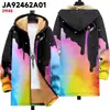 Chaqueta Transfronteriza de Estilo Nuevo con Patrones Multicolor, 13 Elementos, Cremallera, Cárdigan con Capucha, Abrigo de Algodón Polar Engrosado de Invierno con Forro Amarillo