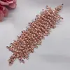 Tocados para Novia Europeos y Americanos Cinturón de Cabello de Pedrería Hecho a Mano Corona de Cabello de Color Full Diamante Accesorios para Vestidos de Boda de Industria Pesada DZ005
