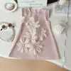 2026 Verano Nuevo Estilo Coreano Vestido Largo Floral Plisado con Mangas Volantes para Niñas Vestido de Temperamento Hermoso para Niños Pequeños y Medianos