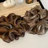 Scrunchie Marrom Animal Print Retrô de Outono Elástico Alto Prendedor de Cabelo Moda de Alta Qualidade Corda para Cabelo Novo Estilo
