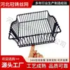 Estante de Especias de Cocina Cesta de Almacenamiento de Hierro Cesta de Almacenamiento para el Hogar con Asa Organizador de Artículos Varios de Cocina Cesta de Almacenamiento