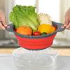 Cesta Escurridora Plegable Multifuncional Más Vendida en Amazon Cesta Redonda para Frutas Cesta Escurridora Doméstica de Silicona