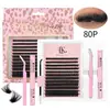 Bestseller transfronterizo 240 racimos Curl D racimo único pestañas postizas 30D60D80D injerto propio kit DIY pestañas segmentadas gruesas
