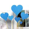 Pastel de Cumpleaños Horneado Decoración Papel Brillante con Purpurina Bronceado Amor Estrella Pareja Tarjeta Bandera Mesa de Postres Suministros