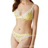 Conjunto de Sujetador con Estampado Europeo y Americano Fino de Copa Inferior para Mujer Transfronterizo Personalizado Conjunto de Dos Piezas Sin Almohadilla Conjunto de Encaje