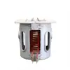 Fabricante de Forno de Fusão de Metal Personaliza Forno de Fusão de Frequência Média com Carcaça de Alumínio, Redutor, Crisol Basculante, Forno de Fusão por Indução de Metal