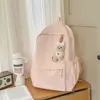 Mochila Simples Fofa e Estilosa para Alunas do Ensino Fundamental, Leve Casual para Viagem e Escola, Estilo Ins Japonês