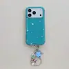 Estrela Oca com Glitter Adequada para Capa de Celular Apple 18promax Cordão Apple 17Pro Simples 16 Rígida 15P