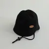 Sombrero de Pescador para Bebé Japonés y Coreano 2025 Primavera y Verano Nuevo Sombrero de Cubeta Protector Solar Moda Etiqueta Ovalada Sombrero Solar para Bebé
