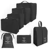 Bolsa de almacenamiento de viaje, juego de seis piezas, juego de siete piezas, juego de ocho piezas, bolsa de lavado plegable, bolsa de almacenamiento de ropa, paquete de bolsa de viaje