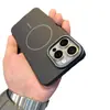 Para iPhone16Promax Funda de Teléfono Mate Suave Ultra-delgada con Sensación de Piel Apple 15 Funda Protectora Magnética Funda Dura