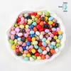 Colgante de Corazón y Flor de Pintura Acrílica de Colores Agujero Recto Cuentas Sueltas Material para Joyería de Collares Hechos a Mano DIY