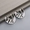 Assento de Flange Aberta Espessado de Aço Inoxidável Assento de Barra de Roupa Assento de Tubo Redondo de Perna Alta Assento de Tubo de Toalha Assento de Barra de Cortina Atacado