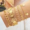 Pulseras de Cadena Simples Retro Transfronterizas Europeas y Americanas Moda Mezcla y Combina Pulseras Abiertas Adornos para la Mano Combinación de Estilo Apilado Venta al por Mayor