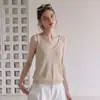 Top ligero de estilo coreano, versátil, suave, sin mangas, con un diseño único, camisola chaleco de nicho para mujer, verano 18164