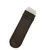 Meias de Cor Sólida com Dupla Babado para Mulheres, Meias de Cano Médio, Estilo Coreano para Primavera e Outono, Meias Slouch Tendência Japonesa Retrô para Mulheres