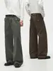 Pantalones de hombre LKTM con puño 26AW Micro-campana Unisex Marca de moda Botón de París Caída Versátiles Pantalones casuales