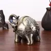 Cenicero Retro de Elefante para el Hogar Personalizado Creativo Seguro Cenicero de Elefante Mesa de Café de Sala de Estar Cenicero Multifuncional Adornos