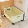 Caja de Almacenamiento de Ropa con Ruedas Organizador de Caja debajo de la Cama Caja de Almacenamiento de Plástico para Libros Estante de Almacenamiento debajo de la Cama Caja de Snacks Caja para Libros