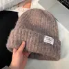 Gorro para Mujer 2025 Nuevo Gorro de Lana de Invierno Revelando la Cara Pequeño Relleno Gorro Frío Circunferencia de Cabeza Grande Gorro de Punto Cálido Gorro con Protección para los Oídos