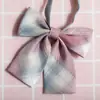Cuello de Camisa con Lazo de Cuadros Estilo Japonés JK Flor para Mujer Estilo Universitario Foto de Graduación Camisa con Lazo Gratis Traje de Buceo con Lazo