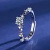 Transmisión en Vivo Transfronteriza Más Vendidos Anillos Imitación Moissanita para Mujer, Un Quilate, Seis Garras, Varios Estilos, Anillos de Boda Estilo Ins, Anillos de Pareja, Suministro de Joyería