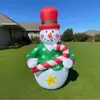TK Amazon Muñeco de Nieve Inflable Lindo Dibujo Animado Molde de Aire Almacén Decoraciones Navideñas para Exteriores