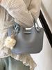 2025 Nova Coreia do Sul Nicho Tecido Padrão Plissado Balde Bolsa Feminina Simples All-match Commuter Estilo Ocidental Bolsa Crossbody
