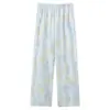 Pantalones Casuales de Algodón Puro para Mujer de Primavera y Otoño, Pantalones de Pijama a Cuadros Sueltos de Talla Grande, Ropa de Casa de Algodón Transpirable y Absorbente de Humedad