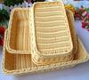 Cesta de frutas estilo rattan cesta de armazenamento de pão e vegetais moldura de exibição quadrada bandeja para pão cozido sala de estar doméstica