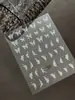 Yitu Mariposa Plateada Pegatinas para Uñas Estilo Retro Exquisito Moda Versátil Popular de Moda Pegatinas de Decoración de Hormigas