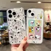 Funda para Teléfono Móvil Snoopy Manzana de Dibujos Animados Linda para Apple 18Promax iPhone17 Anticaídas Transparente Acrílico Funda Anticaída