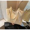 Bolso de Hombro de Cuero con Cera de Aceite Versátil de Gran Capacidad Nuevo Popular Transfronterizo Bolso de Hombro de Color Sólido Simple de Moda para Viajes Diarios con Letras