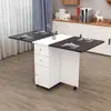 Mesa de Jantar, Mesa Dobrável para Uso Doméstico, Mesa Retangular Multifuncional para Apartamentos Pequenos, Simples e Fácil de Estender, Mesa Redonda Móvel
