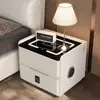 Mesita de noche Inteligente Personalizable Lujo Accesible Gama Alta 2025 Nueva Mesita de Noche para Dormitorio Pequeña Simple Moderna con Cerradura