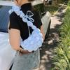 Bolso de nube plisado de nicho, estilo coreano, nueva moda, bolso de burbuja suave, bolso de mensajero de hombro con cordón simple para mujer