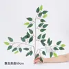 Árbol Banyan de Simulación Hojas Decorativas Cubierta de Tubería Plantas Verdes Flores Artificiales Enredaderas Corteza de Plástico Hojas de Abedul Embellecimiento