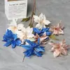 Flores Artificiais Lírios de Seda com 3 Cabeças Corredor de Casamento Decoração de Sala de Estar em Casa Flores Artificiais Adereços de Fotografia Fabricante Atacado