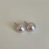 Aretes Perla Polvo Champagne Chica Dulce Aretes Simples de Gama Alta Suaves Elegantes Moda Combinable para Mujer Aretes