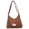 Bolso de Hombro de Lona de Gran Capacidad para Mujer Moderno Versátil Estilo Perezoso para Viajes Diarios Bolso Tote Ligero Simple Bolso de Axila