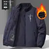 Ropa Exterior Gruesa de Terciopelo para Hombre Chaqueta Deportiva para Exteriores Otoño e Invierno Nueva Holgada Estilo Coreano Casual Chaqueta para Personas de Mediana Edad y Mayores
